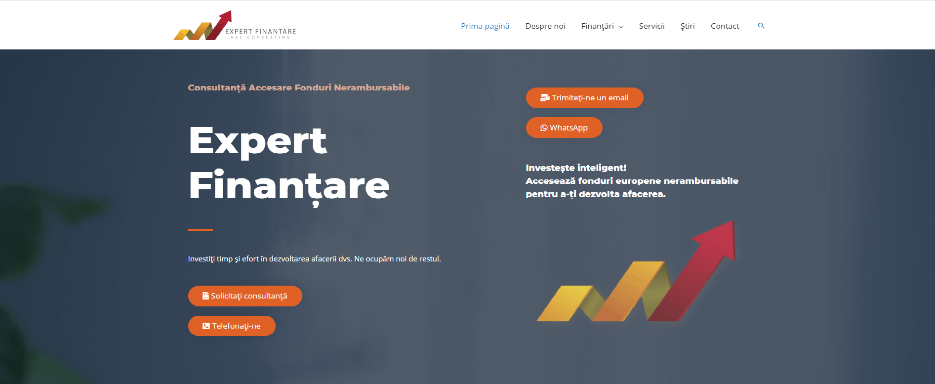 Site de prezentare servicii consultanta fonduri europene